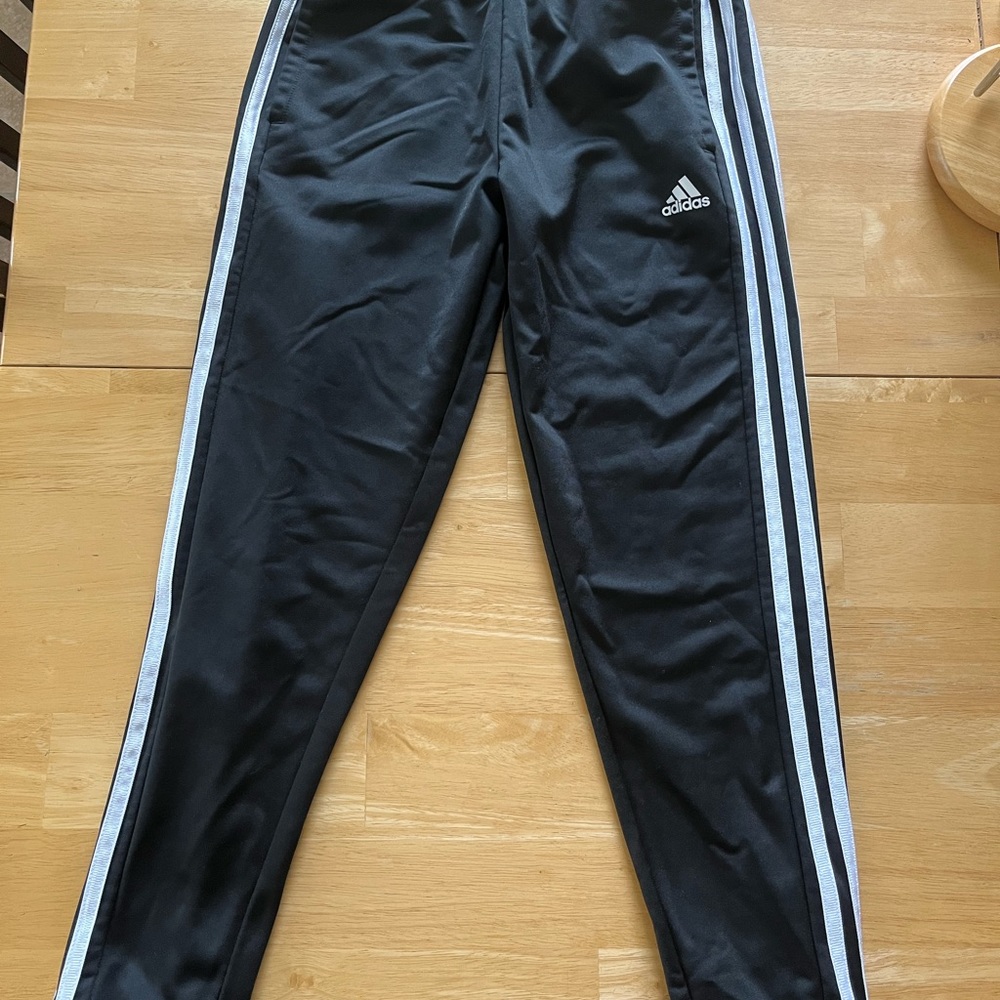 Adidas black kids warm up joggers